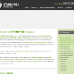 Screen shot of the Stainfree Finishers Ltd website.