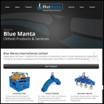 Screen shot of the Blue Manta Internation Ltd website.