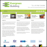 Screen shot of the Evergreen Building Ltd website.