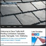 Screen shot of the Dave Trelfa Roofing Contractors website.