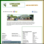 Screen shot of the Longacre Feeds website.