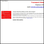 Screen shot of the Transport Help UK Ltd website.