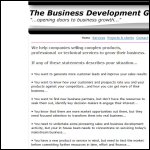 Screen shot of the The Business Development Group website.