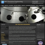 Screen shot of the D & T Precision Engineering Ltd website.