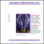Screen shot of the Nusoft Services Ltd website.