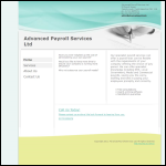 Screen shot of the Advanced Payroll Services website.