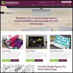 Screen shot of the Blackberry Design website.