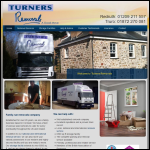 Screen shot of the Turners Removals website.