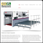 Screen shot of the Masterwork Graphic Equipment (UK) Ltd website.