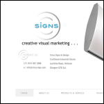 Screen shot of the Circa Signs & Design website.