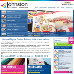Screen shot of the Johnston Printing Ltd website.