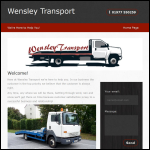 Screen shot of the Wensley Transport website.