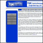 Screen shot of the T S K Hydrotherapy Engineering website.