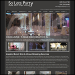 Screen shot of the So Let's Party website.