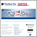 Screen shot of the Panther Tools & Products Ltd website.