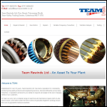 Screen shot of the Team Rewinds Ltd website.