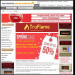 Screen shot of the The Wall Mounted Electric Fire Store website.