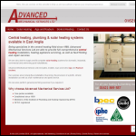 Screen shot of the Advanced Mechanical Services Ltd website.