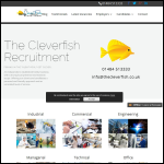 Screen shot of the The Clever Fish Recruitment Ltd website.
