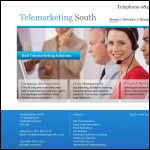 Screen shot of the Telemarketing South website.