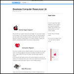 Screen shot of the Business Computer Resources Ltd website.