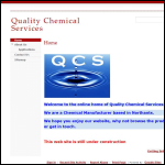 Screen shot of the Quality Chemical Services website.