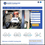 Screen shot of the Forklift Training Hub website.