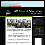 Screen shot of the AM General Fabrication website.