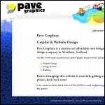 Screen shot of the Pave Graphics website.