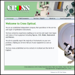 Screen shot of the Cross Optical Ltd website.