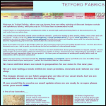 Screen shot of the Tetford Fabrics website.
