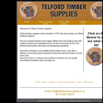 Screen shot of the Telford Timber Supplies website.