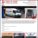 Screen shot of the Tax-e-van website.