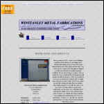 Screen shot of the Winstanley Metal Fabrications Ltd website.