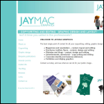 Screen shot of the Jaymac Graphics website.