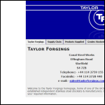Screen shot of the Taylor Forgings website.