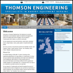 Screen shot of the Thomson Engineering website.
