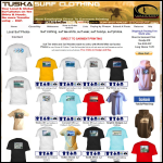 Screen shot of the Tuska Surf Clothing website.