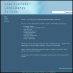 Screen shot of the Able Business Consultancy Service website.