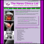 Screen shot of the The Hares Clinics Ltd website.