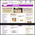 Screen shot of the Liberty Office Supplies website.