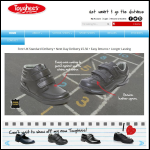 Screen shot of the Toughees School Shoes website.