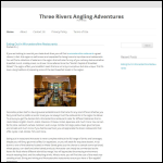 Screen shot of the Three Rivers Angling Adventures website.