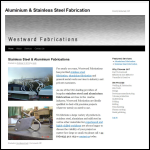 Screen shot of the Westward Fabrications Ltd website.