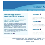 Screen shot of the Realcom Applications website.
