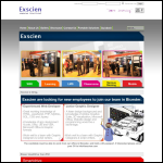 Screen shot of the Exscien Training website.