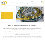 Screen shot of the B H L Conveyor Technology website.