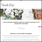 Screen shot of the The Vanilla Pod Bakery website.