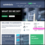 Screen shot of the Safehosts Data Centre website.
