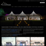 Screen shot of the West Country Marquees website.